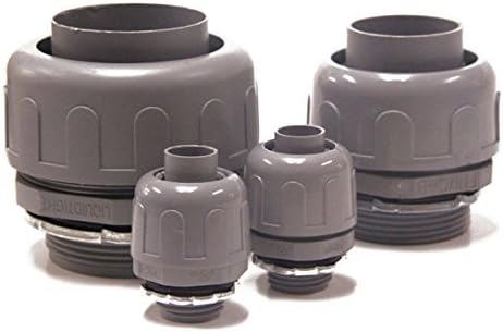 Sealproof 1-Inch Non-metallic Liquid Tight Straight Electrical Conduit Connector Fitting, UL Listed, 1" Dia, 5-Pack