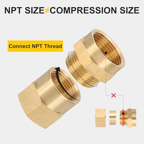PATIKIL 3/4" G Male x 3/4" NPT Male Brass Pipe Fitting, Pipe Extension Connectors Reducer Adapter for Air LP Gas with PTFE Tape - 1PCS