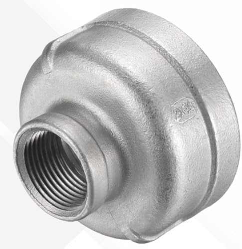 HARFINGTON Reducing Coupling 2"x3/4" NPT Female 304 Stainless Steel