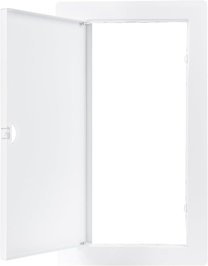 6x12 Inch White Access Panel – Metal Rectangular Wall & Ceiling Access Door for Plumbing Electrical HVAC – Easy Install Indoor Panel for Drywall, Home Improvement and Maintenance