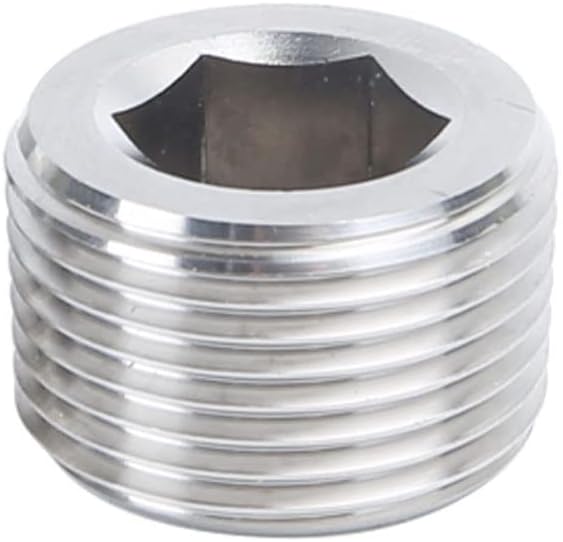 Yoebor Metalwork 5 Sizes 304 Stainless Steel Pipe Fitting, Hex Countersunk Plug Assortment Kits, 30 Pcs, 1/16''+1/8''+1/4''+3/8''+1/2'' Kit 2