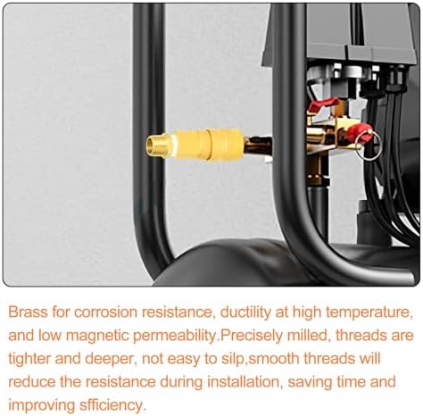 GASHER 15PCS Brass Pipe Fitting, Reducing Hex Nipple, 1/4-Inch Male Pipe x 1/4-Inch Male Pipe