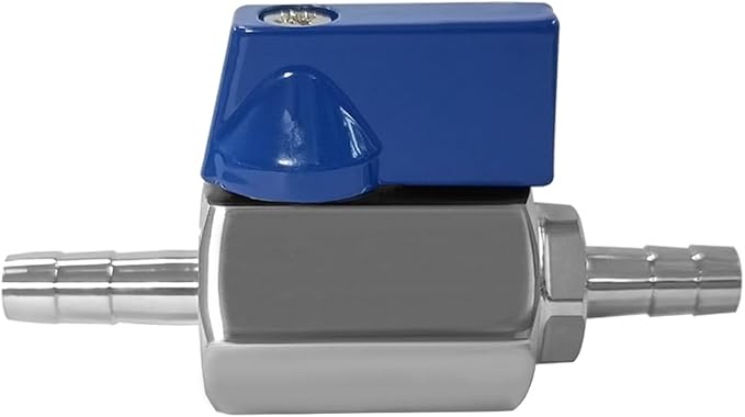 Beduan 2PCS 5/16” Hose ID Barb Ball Valve 304 Stainless Steel Mini Shut Off Valve for Water Gas Fuel Drip Irrigation and Aquariums