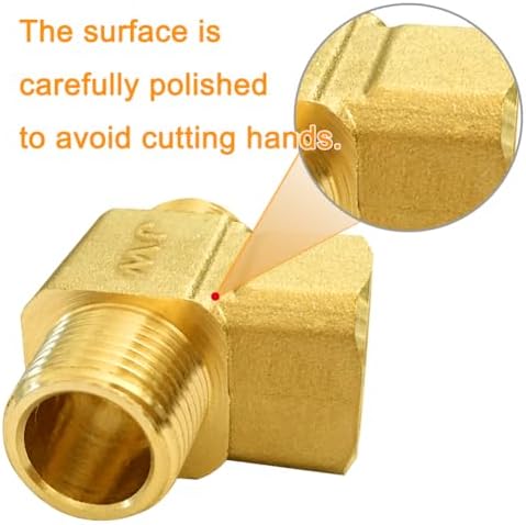 Joywayus Brass Tee Pipe Fitting 3/8" NPT Male-Female-Male 3-way Adapter