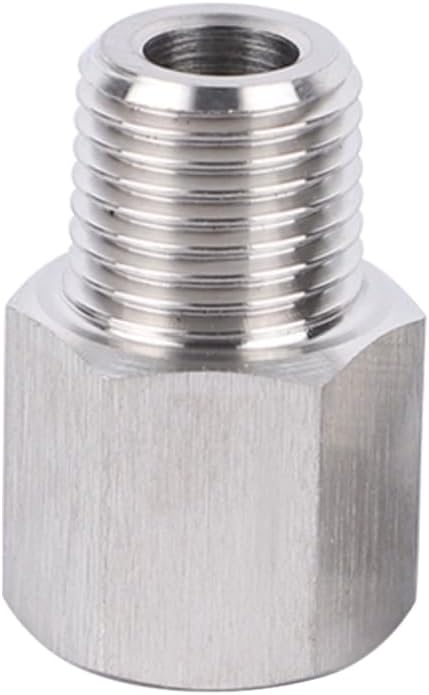 Stainless Steel 304 M20*1.5 Female Thread x 3/4" NPT Male Adapter Metric Convert NPT Pipe Fiiting for Pressure Gage 1pc