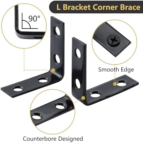 HOME MASTER HARDWARE 1-1/2" L Brackets, 20 Pack Metal Corner Braces