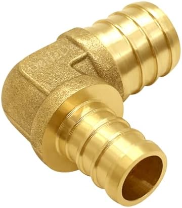 Uenede Brass 3/4 to 1/2 Inch PEX Reducer Elbow Coupling, 10PCS