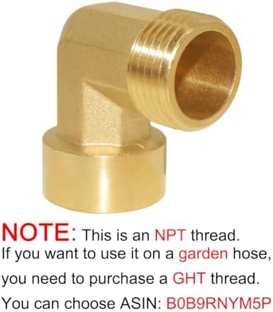 Joywayus 3 Pack Brass 3/4" NPT Male to Female Elbow Pipe Fittings