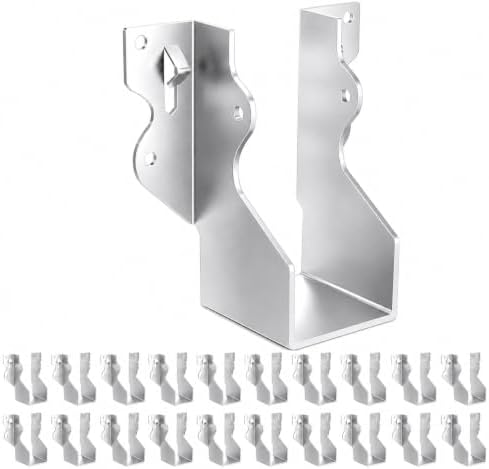 20 pcs 2x4 Joist Hanger,LU26 18 Gauge Double Shear Face Mount Joist Hanger,Hurricane Ties for Rafters Tie Brackets Great for Floor Deck and Ceiling Joists