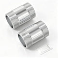TAISHER 2Pcs 304 SS Nipple Cast Pipe Fitting 3/4" NPT Male, 2" Length