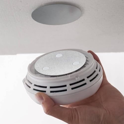 Magnetic Smoke Detector Sticky Pads Magnetic Adhesive Pads 3PCS Magnetic Smoke Alarm Fixing Mount No Drilling Magnet Holder Installation Tool for Smoke Fire Alarms Detector