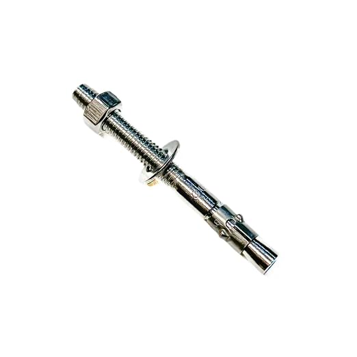 Wedge Anchors – Heavy-Duty 304 Stainless Steel Expansion Bolts for Concrete & Masonry, Rust-Resistant & Durable - 3/8" X 3-3/4" - 5 Pack