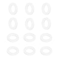 MECCANIXITY PTFE Flat Washers, 12Pack 20mm OD 12mm ID 3mm Thick Sealing Spacer Gasket Ring for Faucet Pipe Hose Bolt Machinery, White