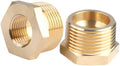 2PCS 1" x 1/2" Brass Reducer Hex Bushing by CX WONDERLAND