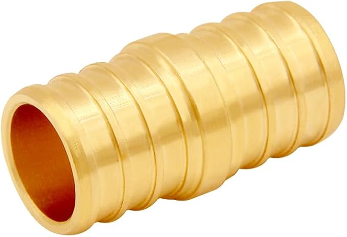 15PCS LF Brass 3/4 Inch PEX Barb Straight Coupling Pipe Crimp Fitting
