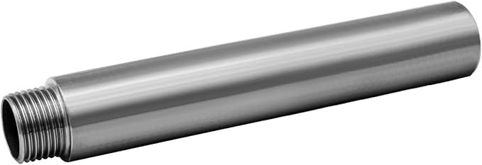 Stainless Steel Pipe Fitting 1/2" NPT Male x 1/2" NPT Female Thread Nipple Cast Pipe 6"（150mm) Length 2PCS