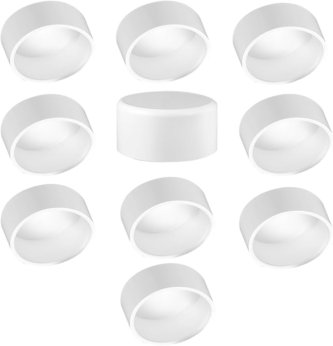 11/2inch PVC Pipe End Cap Fitting,Schedule 40, 1.5“ PVC Pipe End Cap Plug Adapter for Cold Water Supply Lines,Garden Irrigation&DIY Garden Shelf,White.(10 Pcs）