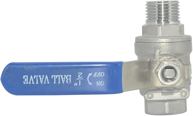 VARMHUS Full Port Ball Valve S304 Stainless Steel 304 Heavy Duty for Water, Oil, and Gas,1000WOG (1/2")