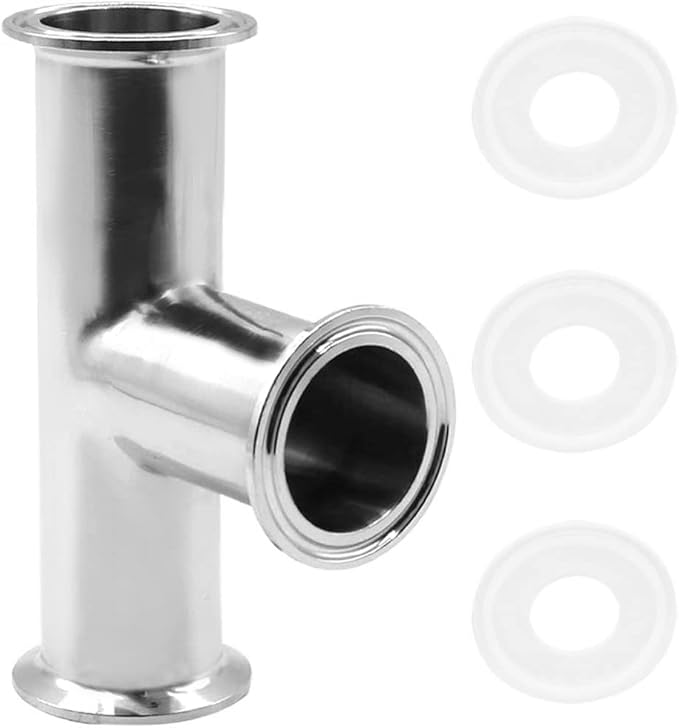 Beduan 2" Tri Clamp Tee 3 Way Stainless Steel 304 Sanitary Fitting (51mm Pipe OD)