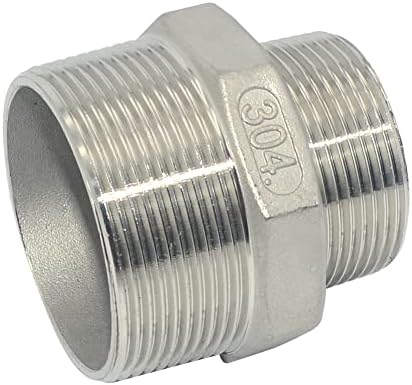 DAN SPEED 1-1/2"x1/2"Male Hex Nipple Threaded Reducer Pipe Fitting Stainless Steel 304 NPT… (2"*1-1/2")