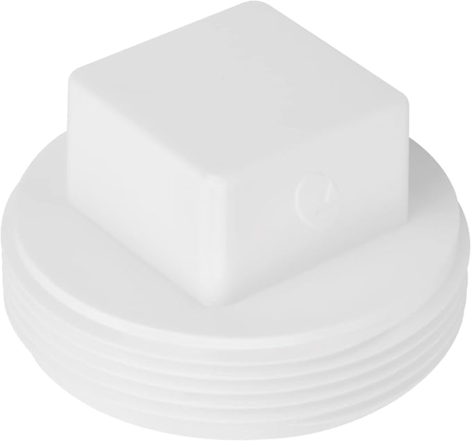 10Pack 2 Inch PVC Male Threaded Pipe End Cap SCH40 PVC Pipe Male Thread Plug 2" PVC NPT Male End Cap Adaptor, PVC Cleanout End Cap Plug, PVC NPT Male Plug Pipe Fitting for Plumbing Water Line