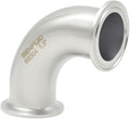 1.5 tri clamp 90 degree elbow Sanitary 38mm Pipe OD Fitting SS304 Ferrule Tri Clamp with 2 Silicone Gaskets