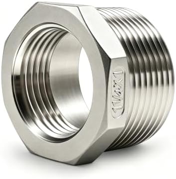 Reducing Bushing Pipe Adapter 1-1/4 MIP x 1 FIP, 304 SS，1 Pc
