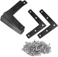 Uenhoy 10 Pcs L Shape Black Flat Brackets 3.15"x3.15" with Screws