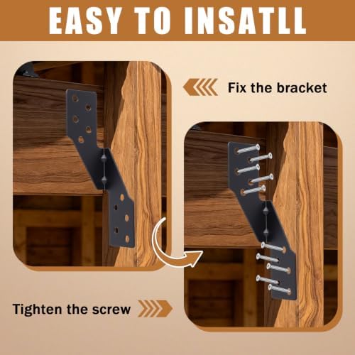 50 Pack Black Left Size Hurricane Straps Tie Brackets