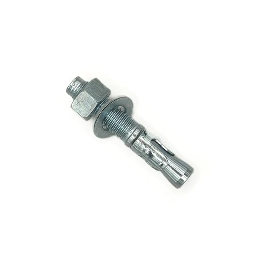 Zinc-Plated Steel Wedge Anchors, 3/4" X 4-1/4" - Heavy-Duty Mounting Bolts for Concrete - 25 Pack