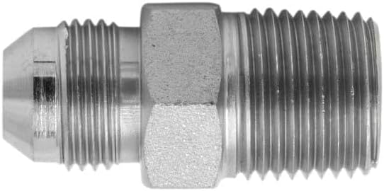 2" JIC 37 Male x 2" NPTF Male Pipe Steel Adapter Flared Tube Fitting Pipe Connector 2404-32-32