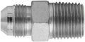 2" JIC 37 Male x 2" NPTF Male Pipe Steel Adapter Flared Tube Fitting Pipe Connector 2404-32-32