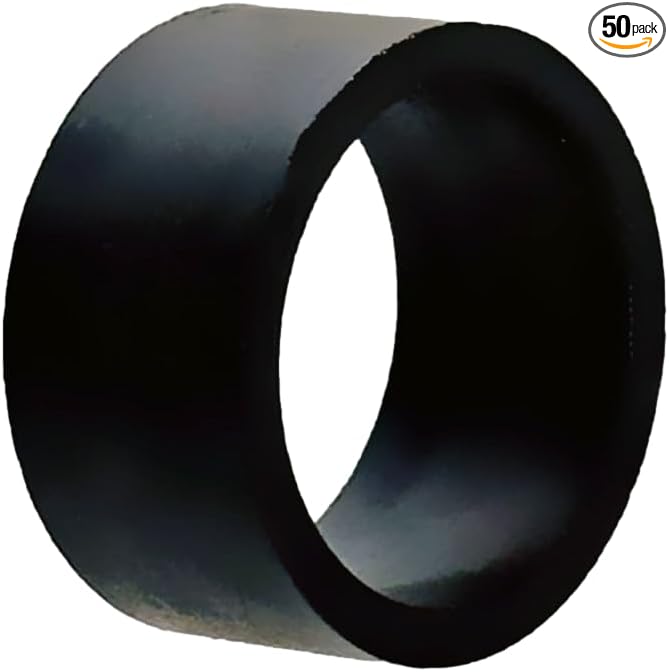 XFITTING 3/8 Inch Copper Pex ring Black Oxidized Surface, 50 Pieces