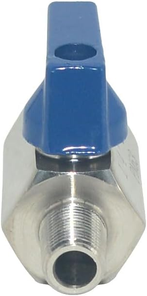 2 Pack Mini Ball Valve, Stainless Steel Female x Male NPT Thread Shut-Off Valve (1/4")