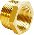 Joywayus Brass Reducing Hex Bushing 1/2" NPT Female x 3/4" G Male