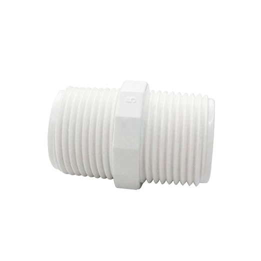 YSIL 4PCS 1-1/2 Inch PVC Nipple Male to Male Coupling Adapter Pipe Fittings 1-1/2" X 1-1/2" for Thread Pluming PIPE Connection