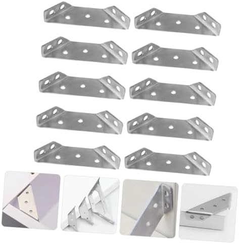 10 Pack Furniture Corner Brackets Corner Braces with Screws