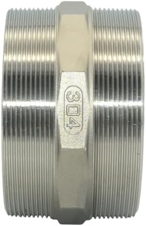 4"x4" NPT Male Threaded Hex Nipple,Stainless Steel 304 Quick Coupler Pipe Fitting (4")
