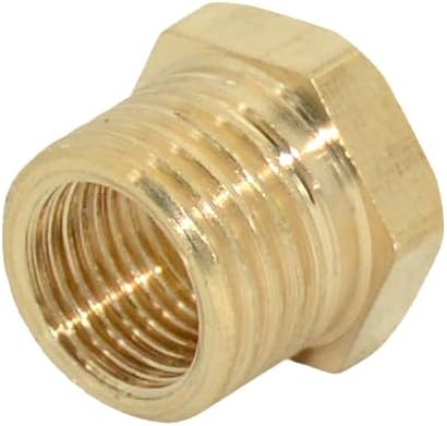 2pcs 1/8" NPT Male To 1/4" NPT Female Brass Reducer Thread Hex Bushing Brass Threaded Pipe Fitting,Hex Reducing Convert Adapter Pipe Fitting (1/8"*1/4")