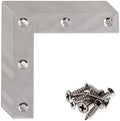 Stainless Steel L Shape Flat Corner Brace Bracket for Wood, Metal Fixing Joining Support Brace for Shelves, Furniture and Cabinet 10 Pack (80x80mm)