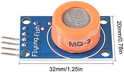 ACEIRMC 5pcs MQ-3 MQ3 Alcohol Sensor Module Breath Gas Detector Ethanol Detection Module for Arduino Raspberry Pi ESP8266 MQ3 5V DC (MQ-3)
