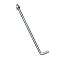 Sandbaggy 1" x 24" Threaded Concrete Anchor L-Bolts (Nuts & Washers Included) - Hot Dipped Galvanized - Sill Plate, Base Plate, Masonry, Wood, Cement Anchors, J Bolt (2, 1" x 24")
