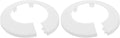 uxcell Escutcheon Plate, 1Pcs 50mm - Fit 1.9" Outer Diameter Split Pipe Flange Water Pipe Cover Collar Decoration, PP Plastic Plumbing Cover Plates (White)