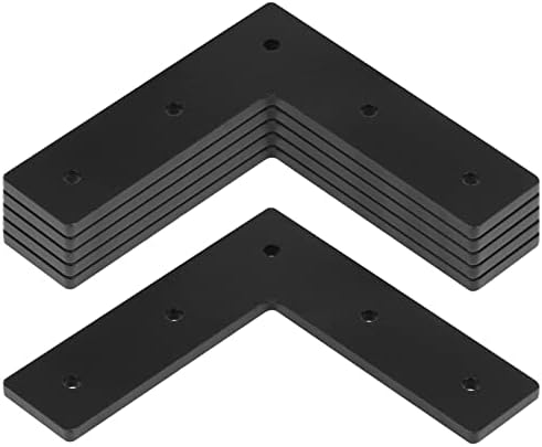 6 Pack Heavy Duty Flat L Corner Brace Bracket, Mending Plate for Wood