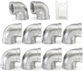 TAISHER 10PCS 304 Stainless Steel 90 Degree Elbow Fittings, 3/4 Inch NPT Female Pipe to 3/4 Inch NPT Female 304 Stainless Pipe Fitting