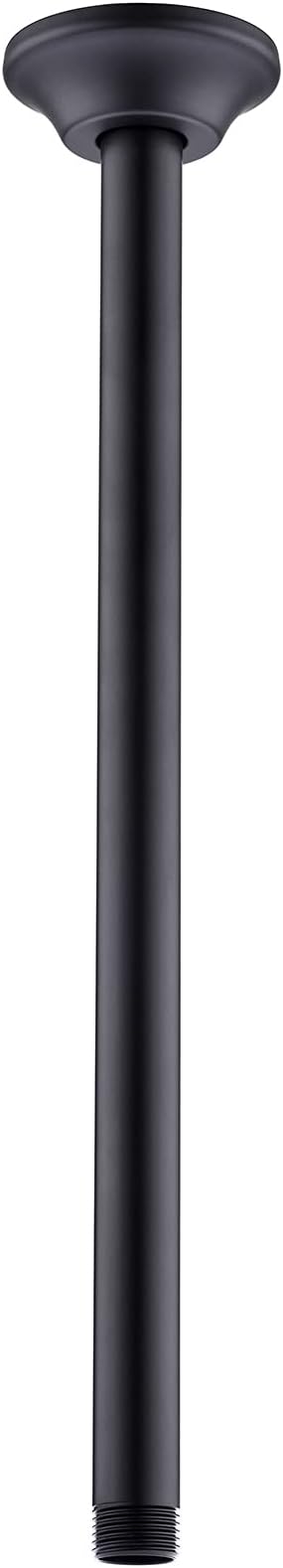 BESTILL 16 Inch Ceiling Mount Rain Shower Head Arm and Flange, Matte Black