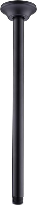 BESTILL 16 Inch Ceiling Mount Rain Shower Head Arm and Flange, Matte Black