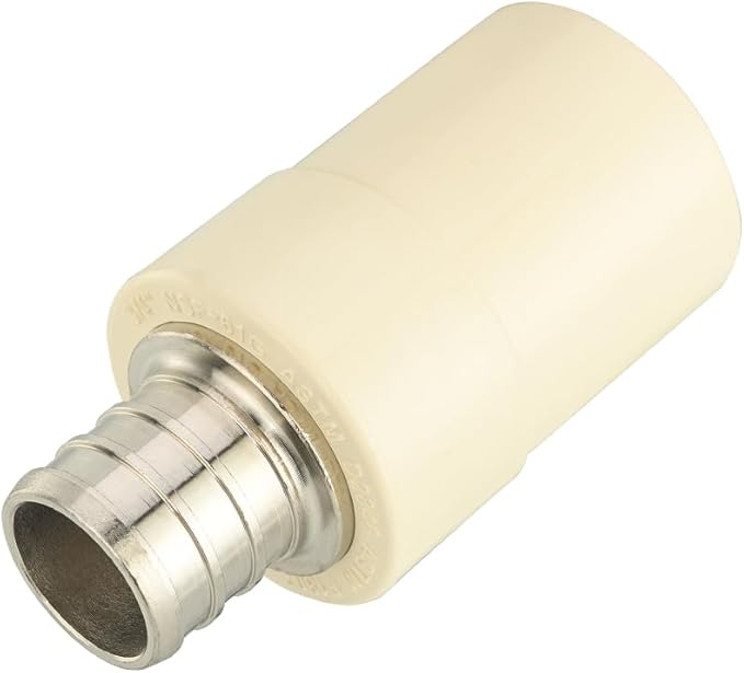 (Pack of 10) EFIELD 3/4" Pex x 3/4" CPVC Transition Coupling Barb Crimp Brass Fittings For Pex and CPVC Tube Connection,(PEX1807342)