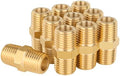 10Pcs EFIELD Hex Nipple 3/4"x 3/4"NPT Male Brass Pipe Fitting(NPT014-10)