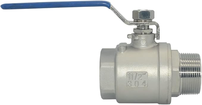 1Pcs Full Port Ball Valve 1-1/2'' - Heavy Duty Male NPT (MNPT) X Female NPT (FNPT) Thread with Long Handle Switch,Stainless Steel 304 for Water, Oil, and Gas,1000WOG